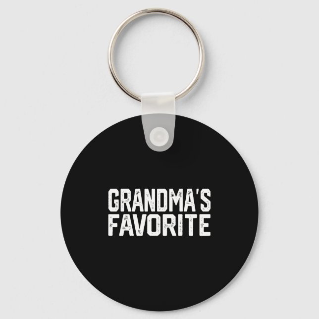 Funny Grandma's Favorite Grandparent Granhild  Keychain (Front)