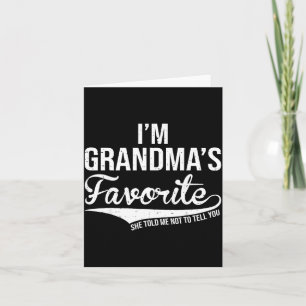 Funny Grandma's Favorite Grandson &amp; Granddaugh Card