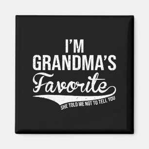 Funny Grandma's Favorite Grandson &amp; Granddaugh Magnet