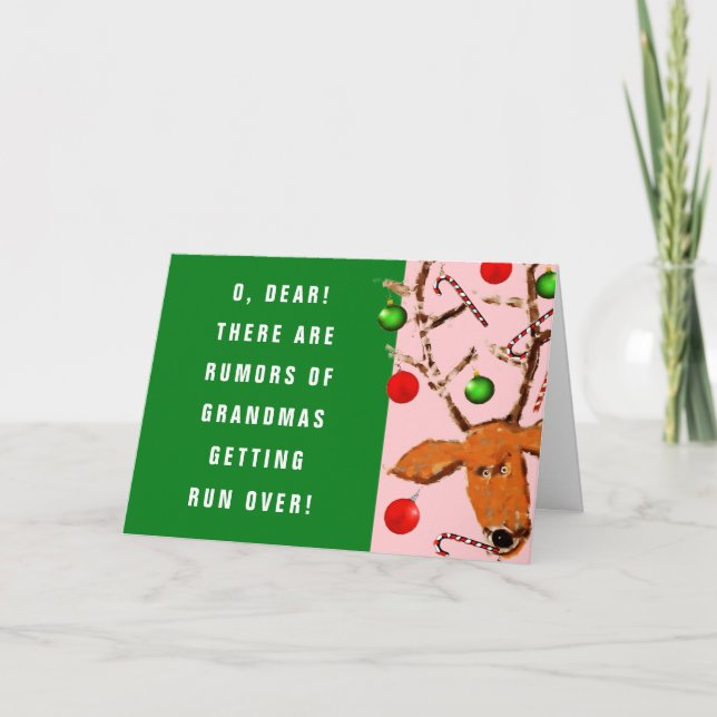 Funny Grandmother Christmas Card (Front)