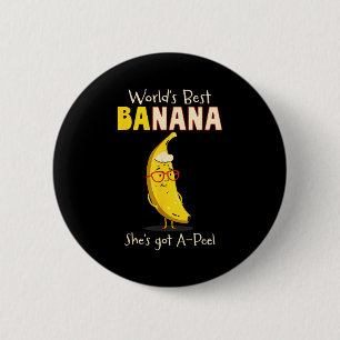 Funny Grandmother World's Nana Banana Pun  2 Inch Round Button