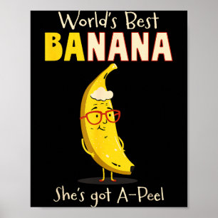 Funny Grandmother World's Nana Banana Pun  Poster