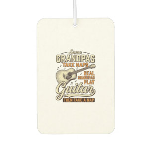 Funny Grandpa Guitar Vintage Engraving Shirt Desig Air Freshener