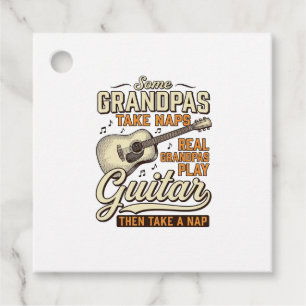 Funny Grandpa Guitar Vintage Engraving Shirt Desig Favour Tags