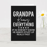 Funny Grandpa Knows Everything Vintage Gift