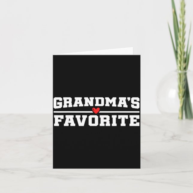 Funny Grandparent Favorite Granhild  Card (Front)