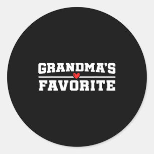 Funny Grandparent Favorite Granhild Classic Round Sticker