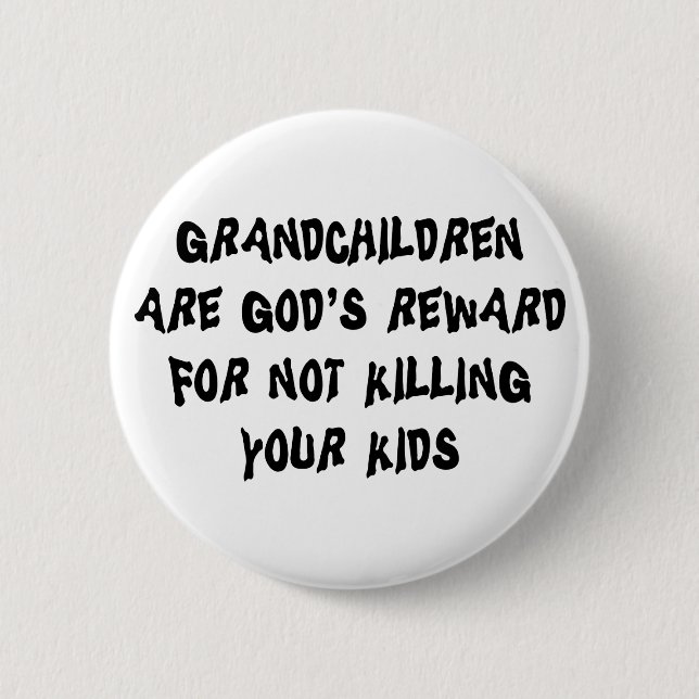 Funny Grandparents 2 Inch Round Button (Front)