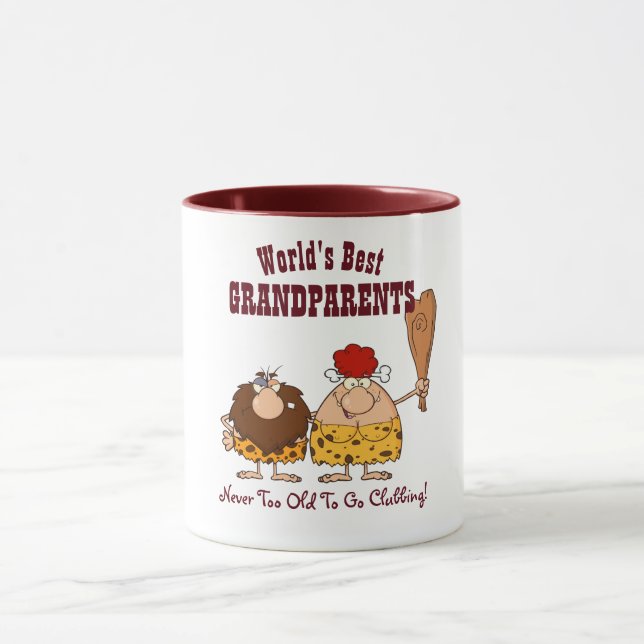 Funny GRANDPARENTS Anniversaire Mug - Personnalisé (Centre)