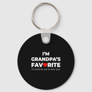 Funny Grandpa's Favorite Shirt I'm Grandpa's Favor Keychain