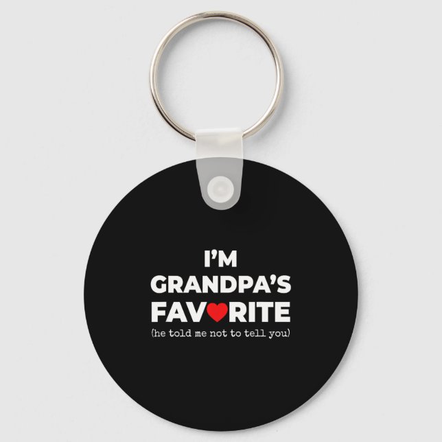 Funny Grandpa's Favorite Shirt I'm Grandpa's Favor Keychain (Front)