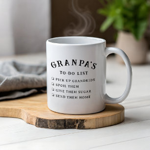 Funny Grandpa's to do list Humour personalized  Coffee Mug