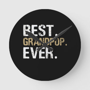 Funny Grandson   Best Grandpop Ever Round Clock
