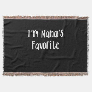 Funny Grandson I'm Nana's Favourite Throw Blanket