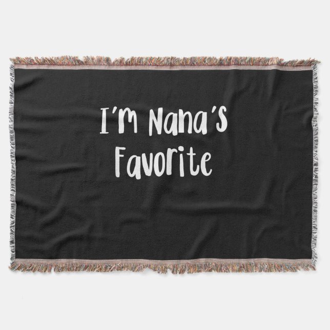 Funny Grandson | I'm Nana's Favourite Throw Blanket (Front)