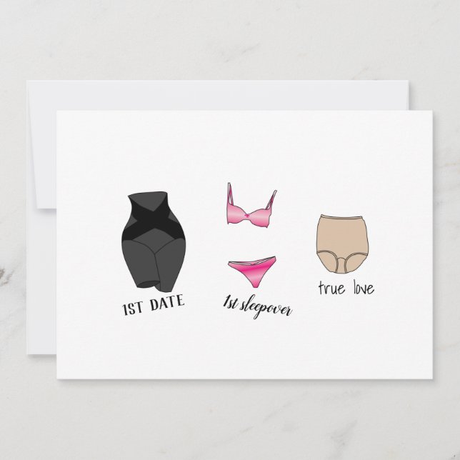 Funny Granny Panties Valentines Carte Jour Plat (Devant)