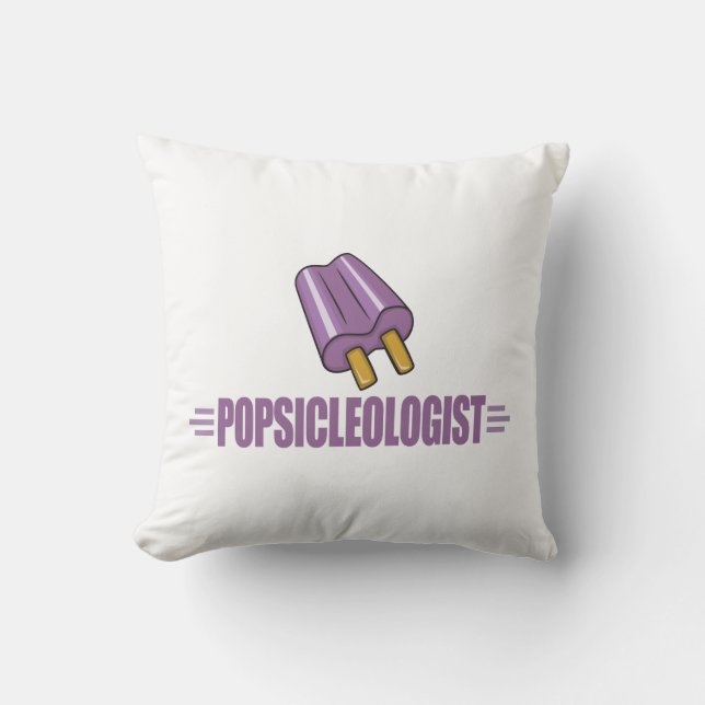Funny Grape Popsicle Lover Throw Pillow (Front)
