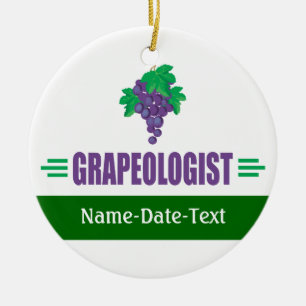 Funny Grapes Ceramic Ornament