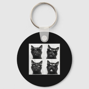 Funny Graphic Cat Photobooth Selfie Funny _2  Keychain