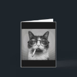 Funny Graphic Cat Smoking Adult Funny  Card<br><div class="desc">Funny Graphic Cat Smoking Adult Funny</div>