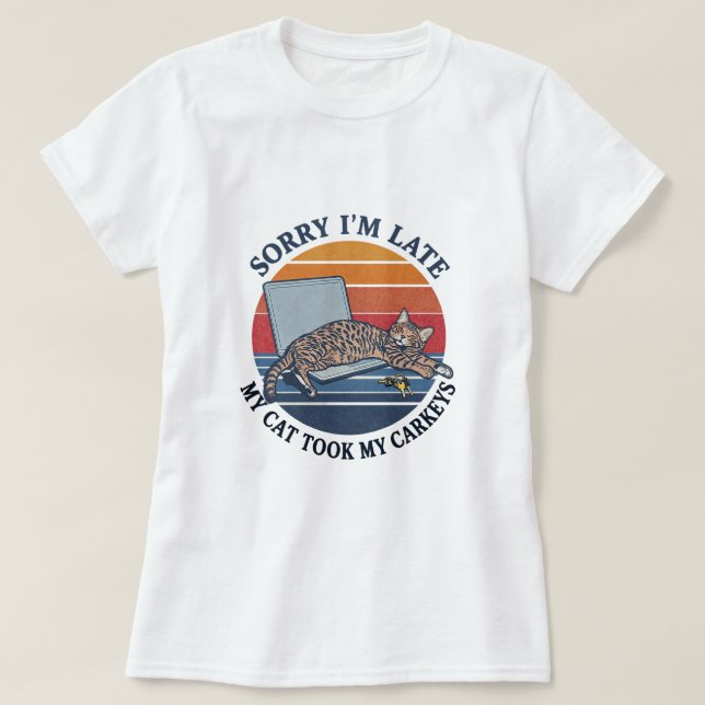 Funny graphic cat T-Shirt (Design devant)