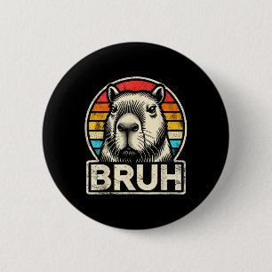 Funny Graphic Meme Capybara Bruh For Boys Girls Me 2 Inch Round Button