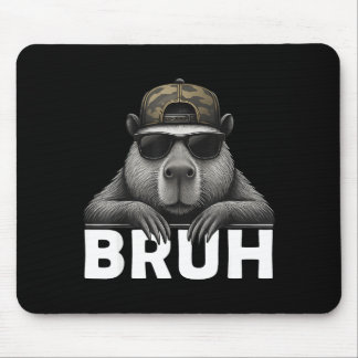 Funny Graphic Meme Capybara Bruh For Boys Girls Me Mouse Pad