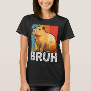 Funny graphic meme capybara bruh for boys girls me T-Shirt