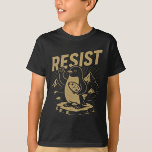 Funny Graphic Penguins Resist Penguin Against Tari T-Shirt