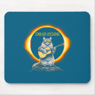 Funny Graphic Womens Eclipse Cat Guitar 08 Mouse Pad