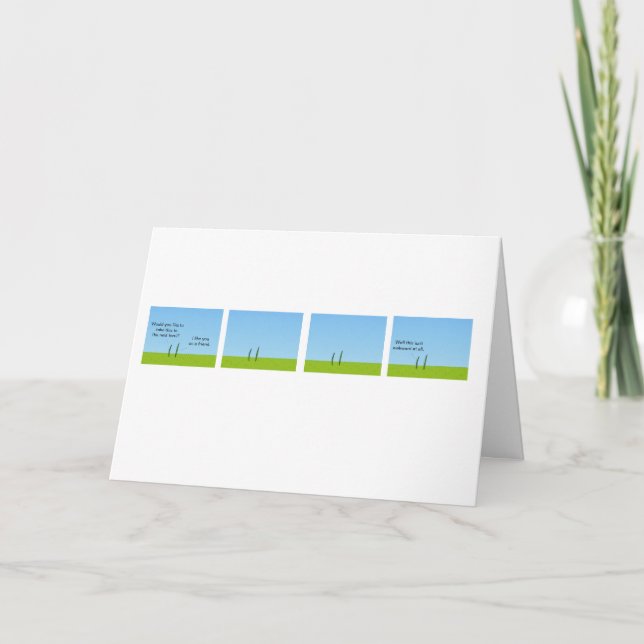 Funny Grass Next Level Awkwardness Card (Front)