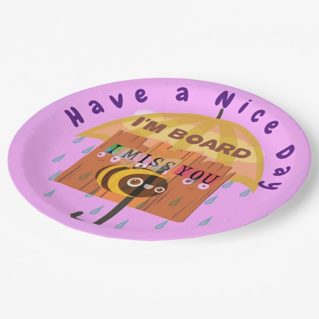 Funny Gratitude Art Paper Plates (Angled)