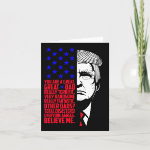 Funny Great Dad Donald Trump Father's Day Gift Tee Card