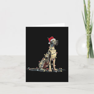 Funny Great Dane Christmas Graphics Dog Lights Lov Card