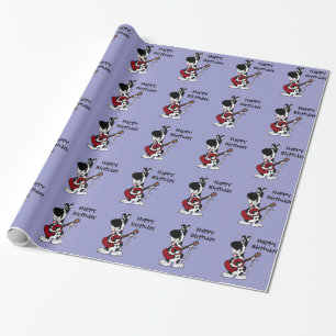 Funny Great Dane Playing Guitar Birthday Giftwrap Wrapping Paper