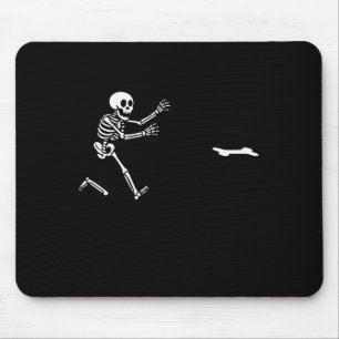 Funny Great Dane Running Skeleton Halloween _1  Mouse Pad
