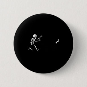 Funny Great Dane Running Skeleton Halloween  2 Inch Round Button