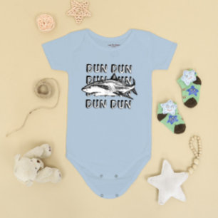 Funny Great White Shark Attack Art Baby Bodysuit