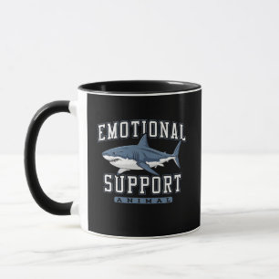 Funny Great White Shark Emotional Support Animal M Mug
