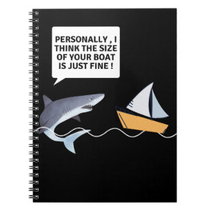 Funny Great White Shark Teeth Bite Notebook