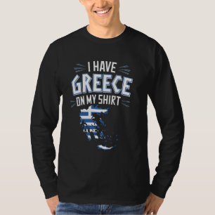Funny Greece Map Hellenes Citizenship Race Greek H T-Shirt