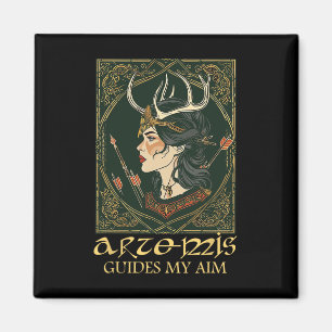 Funny Greek Goddess Artemis Deer Hunting Mythology Magnet