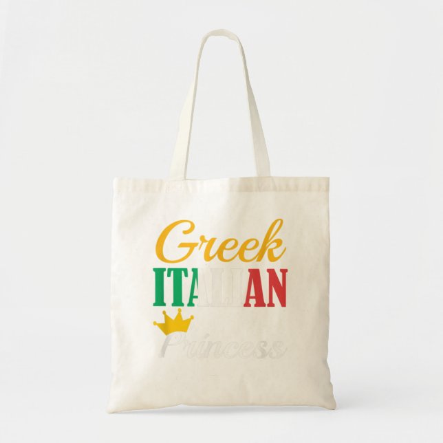 FUNNY GREEK ITALIAN PRINCESS  Proud Greece Pride G Tote Bag (Front)