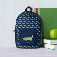 Funny Green Alligators Pattern Custom