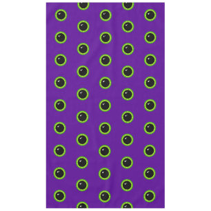 Funny Green and Purple Monster Eyes Tablecloth