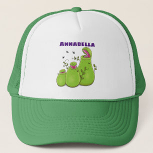 Funny green carnivorous pitcher plants cartoon trucker hat