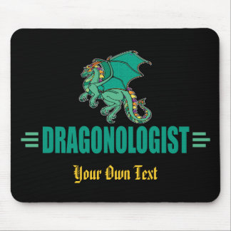 Funny Green Dragon Dragonologist Mouse Pad