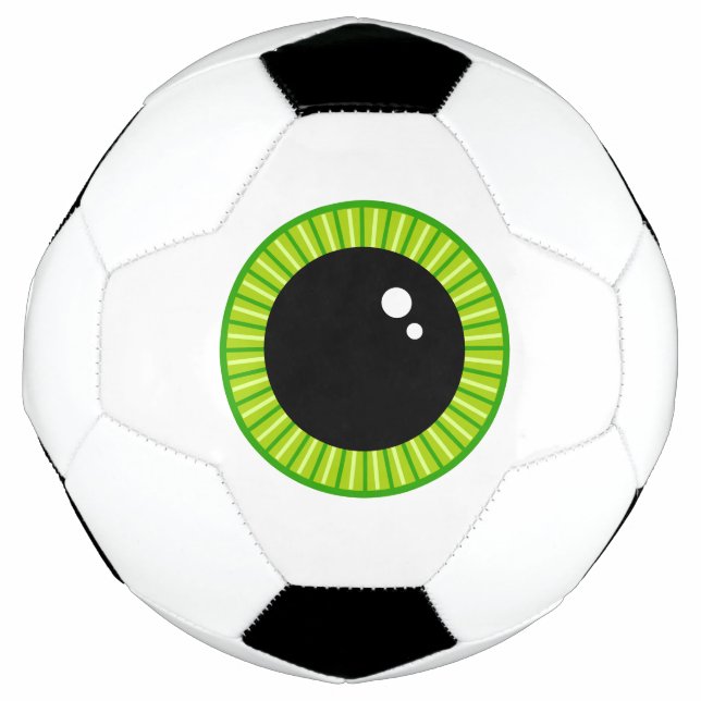 Funny Green Eyeball Soccer Ball (Front)