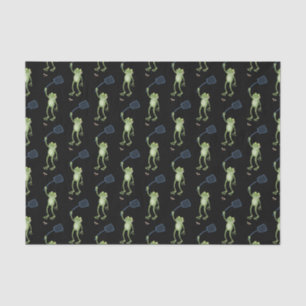 Funny green frog swatting fly cartoon  tissue paper