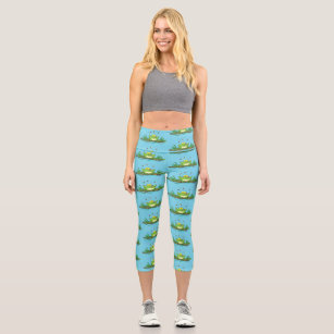 Funny frogs hunting flies Crossover leggings with pockets – Zoo&co